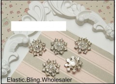 Bling Snowflake S-B, Flat Back, Pack of 5 (2.5cm)